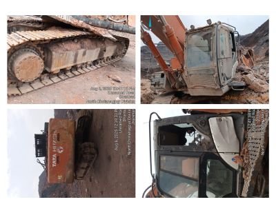 ACCIDENTAL DAMAGED TATA HITACHI EXCAVATOR TATA HITACHIZX470, SERIAL NO-THEJAHL0C00000753